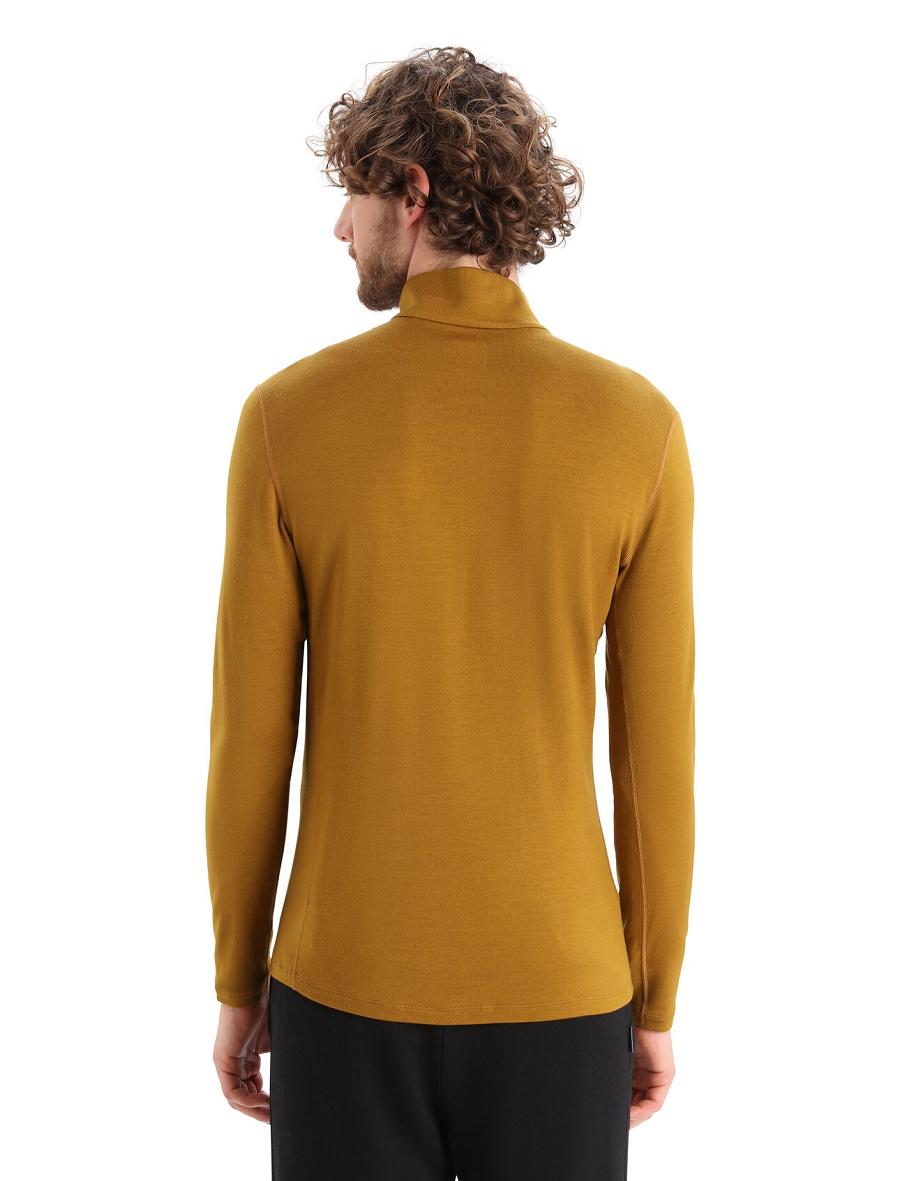 Men's Icebreaker Merino 260 Tech Long Sleeve Half Zip Thermal Top Base Layers Clove | CA 1564SGLO